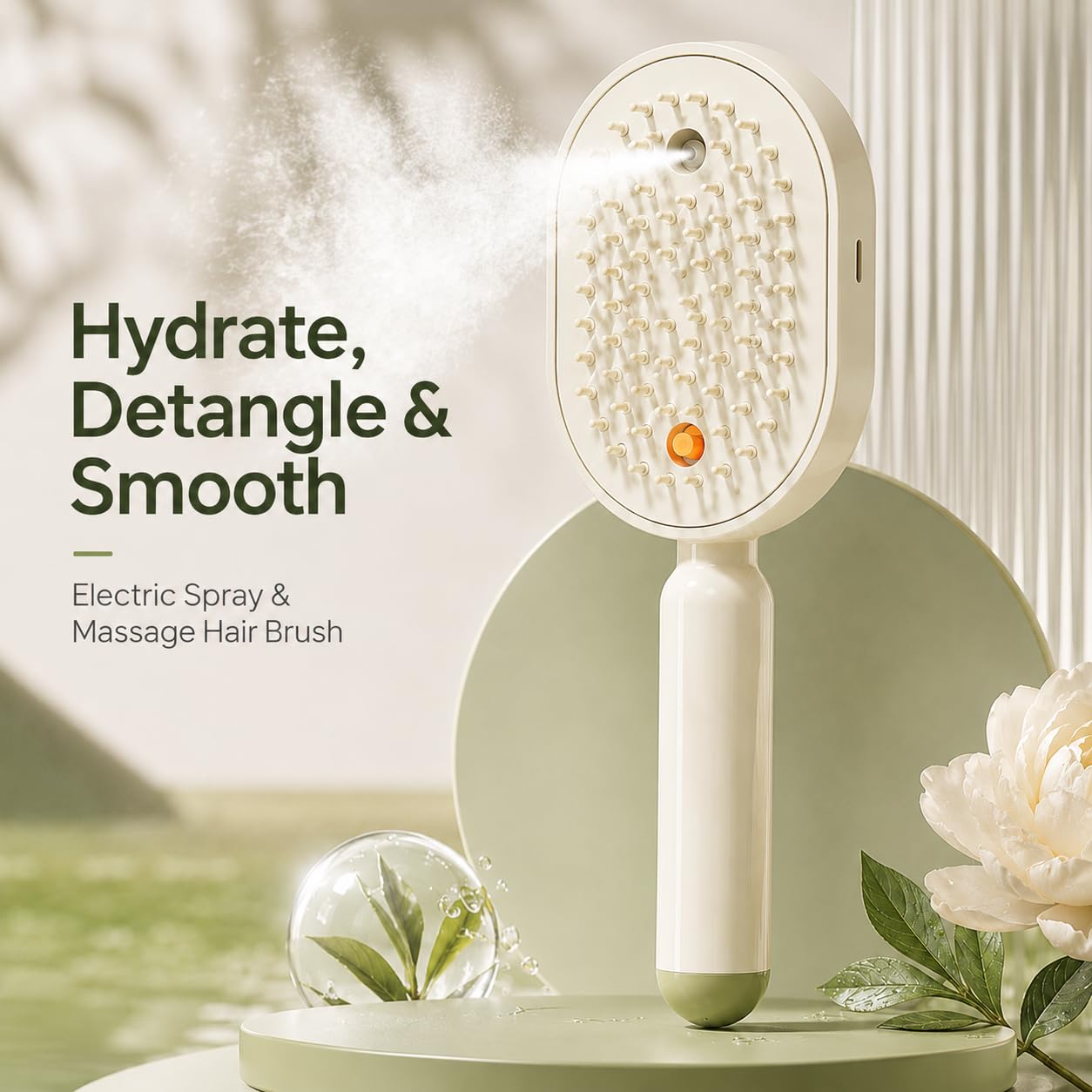 Electrical - 電動スプレーヘアマッサージコーム 2in1 ミストヘアブラシ 保湿スプレー機能付き 縮れ毛を軽減 静電気防止