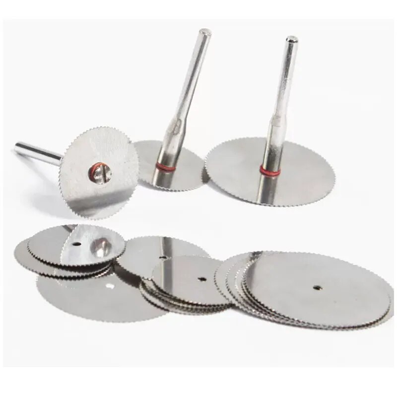 Cordless Rotary Tool Kit Accessories - ミニ丸鋸刃キット、回転工具、金属ディスク、電気研削、カット、カットオフプレスセット、木製切削工具、11個