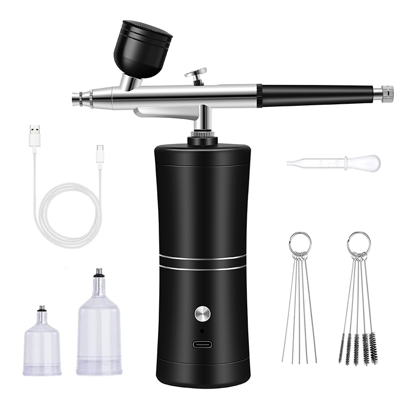 エアブラシ ネイルアートペイント用 ポータブル コードレス  - Airbrush Kit With Mini Compressor のレビューと価格