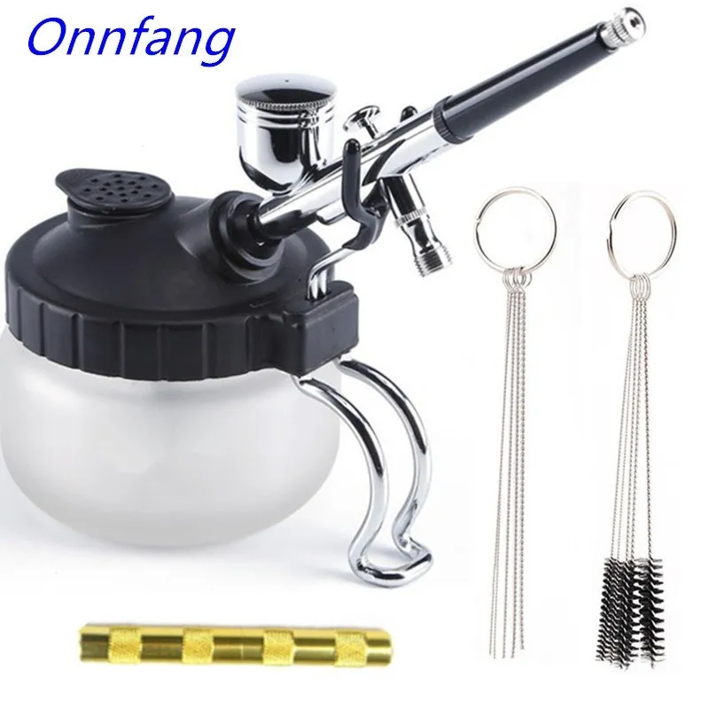 エアブラシクリーニングポット,スタビライザーボトルホルダーペ - Airbrush Kit With Mini Compressor のレビューと価格