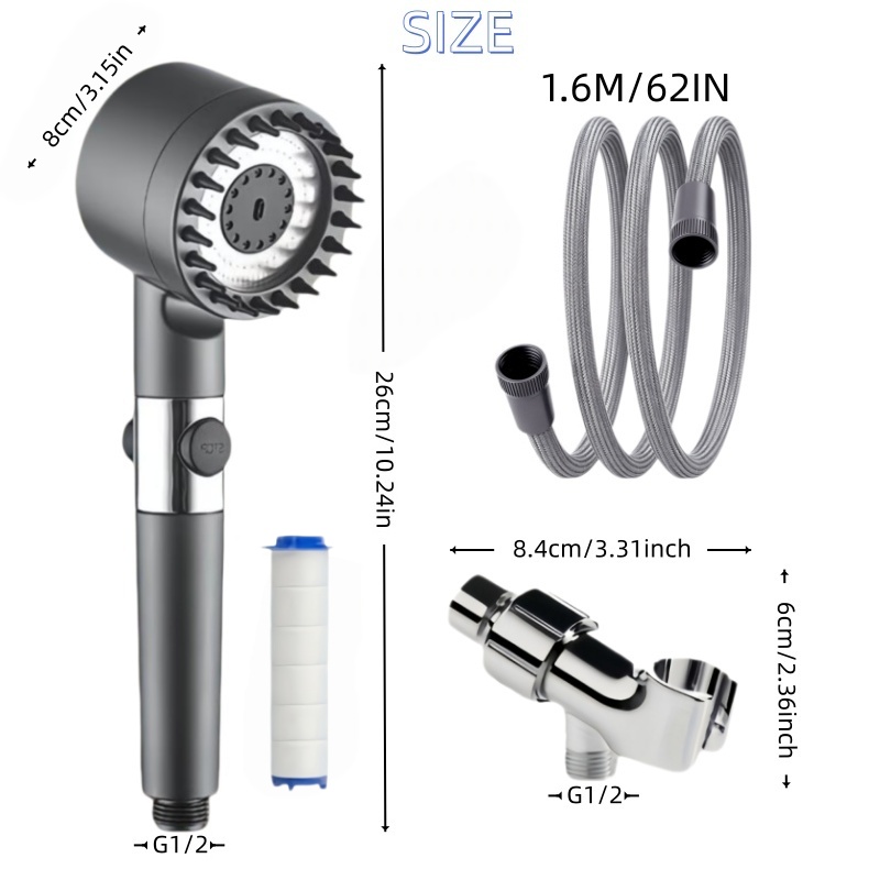 3色展開（黒／グレー／黒紫）。中型シャワー。内蔵フィルター付 - Plumbing のレビューと価格