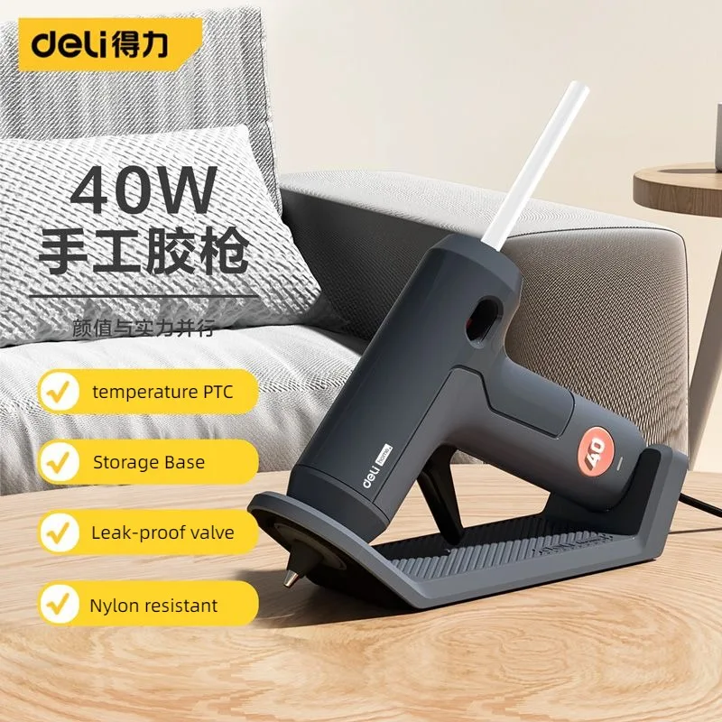 デリ 40 ワットホットメルトグルーガン 7 ミリメートル透 - Hot Melt Glue Gun Cordless のレビューと価格
